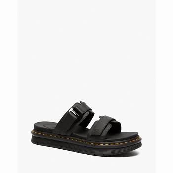 Dr Martens Chilton Kožené Slide - Cierne Sandale Panske, D094SK